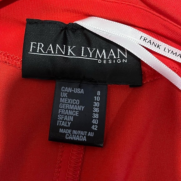 FRANK LYMAN DESIGN Red Open-Front Jacket Size 8 - Picture 2 of 8